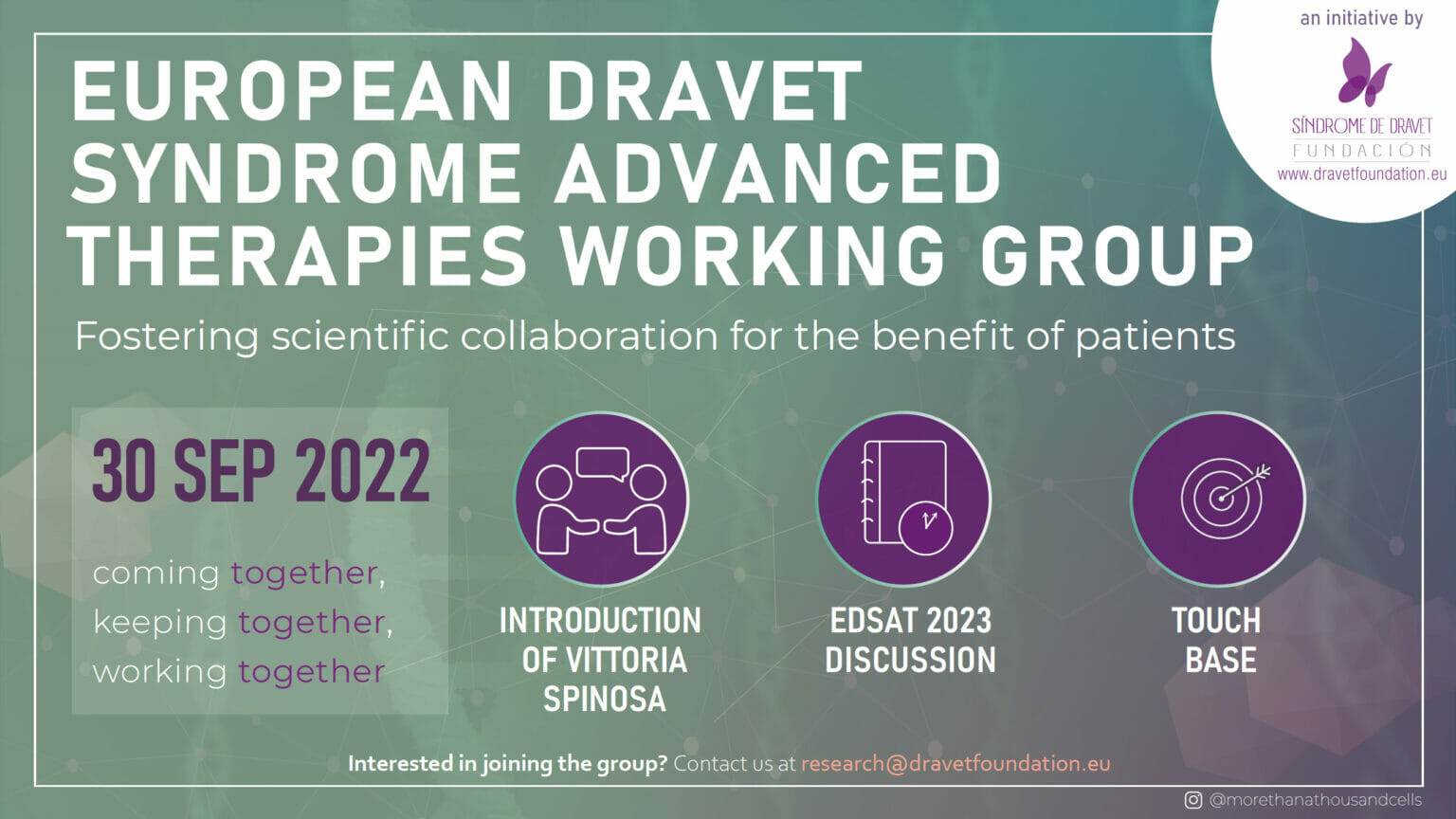 Reunión del Grupo Europeo de Terapias Avanzadas para el Síndrome de Dravet.